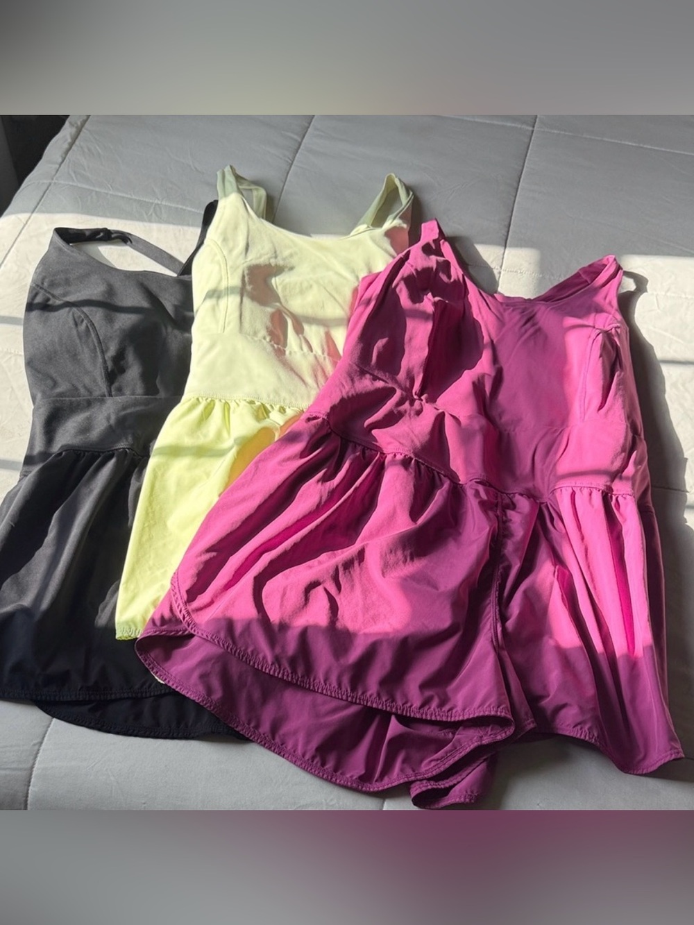 Set of 3 Activewear Tank Rompers